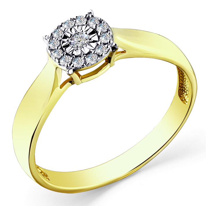 Кольцо, золото, бриллиант, 1-508634-00-00